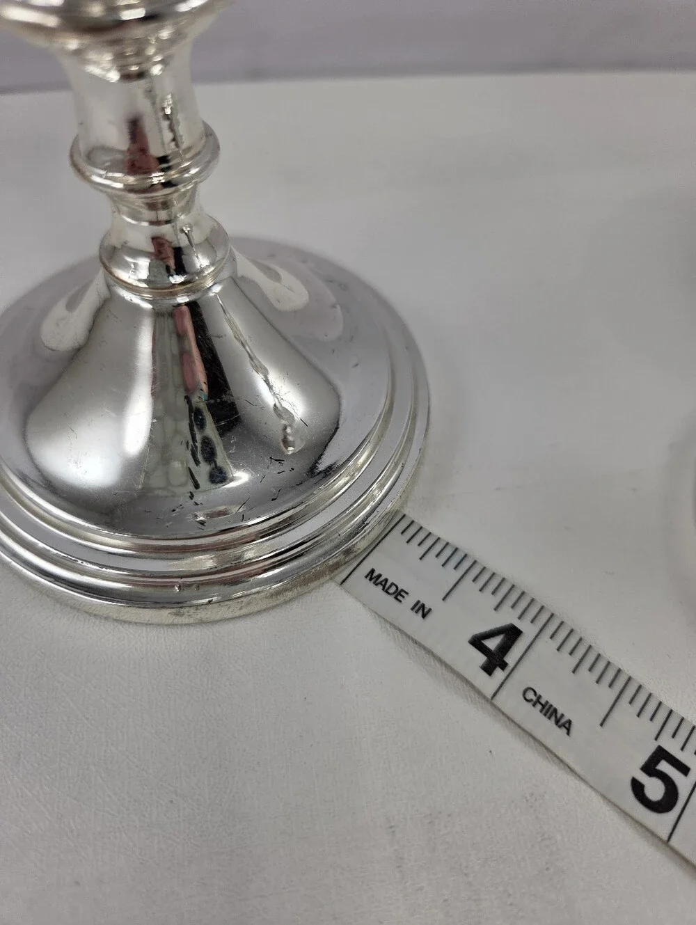 Vintage English Silver Plated Candlestick Holder Pair, 6